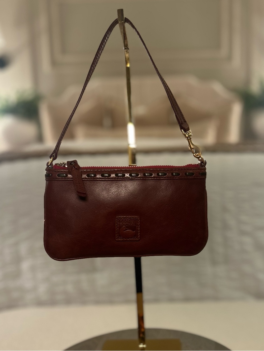 Dooney and Bourke Florentine Large Slim Wristlet in CHESTNUT